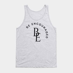 Be Encouraged - Black, Unisex Christian Cotton T-Shirt, Stylish Black Imagery, Trendy Spiritual Shirt, Christian Apparel, Comy, Soft Tank Top